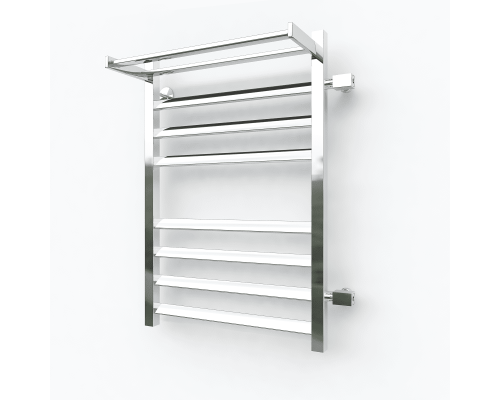 Приобрести Водяной полотенцесушитель Эрато Квадрат 22 1000х600 (с верхней полкой и правым боковым подключением) в магазине сантехники Santeh-Crystal.ru