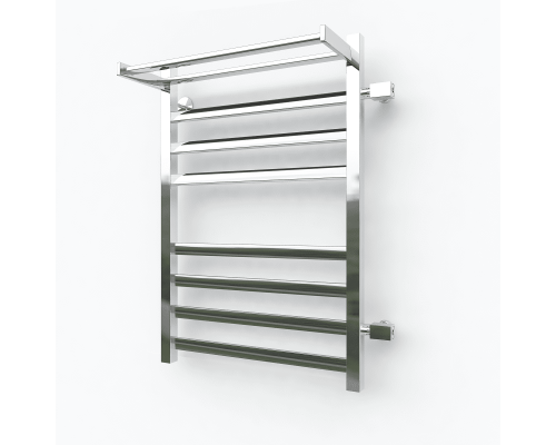 Купить Водяной полотенцесушитель Эрато Квадрат 17 700х400 (с верхней полкой и правым боковым подключением) в магазине сантехники Santeh-Crystal.ru