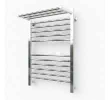 Водяной полотенцесушитель Эрато Квадрат 2 1200х400 (с верхней полкой)