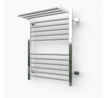 Водяной полотенцесушитель Эрато Квадрат 2 1200х500 (с верхней полкой и правым боковым подключением)