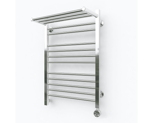 Заказать Электрический полотенцесушитель Эрато Квадрат 4 с верхней полкой 600х500 в магазине сантехники Santeh-Crystal.ru