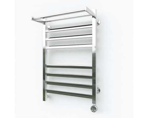 Приобрести Электрический полотенцесушитель Эрато Квадрат 17 с верхней полкой 600х400 в магазине сантехники Santeh-Crystal.ru