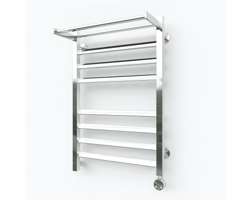 Приобрести Электрический полотенцесушитель Эрато Квадрат 22 с верхней полкой 700х500 в магазине сантехники Santeh-Crystal.ru