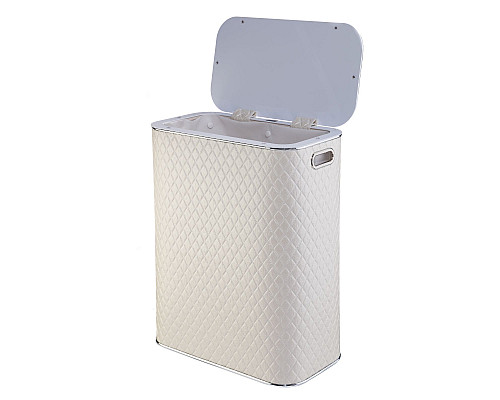 Корзина для белья Geralis CLH-B Ромб беж,.светлый, кант хром, стандартная CLH-B