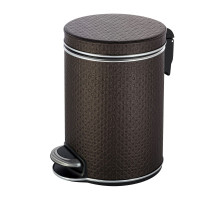 Ведро для мусора 5л Geralis V-PCH-B PUNTO шоколад, кант хром