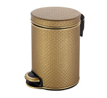 Ведро для мусора 5л Geralis V-PGG-B PUNTO золото, кант золото