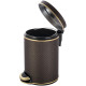Ведро для мусора 5л Geralis V-PCG-B PUNTO шоколад, кант золото