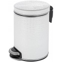Ведро для мусора 5л Geralis V-KWH-B CROCO белое, кант хром Ведро для мусора 5л Geralis V-KWH-B CROCO белое, кант хром