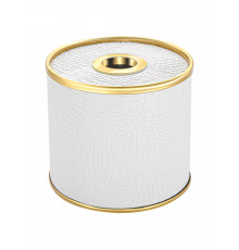 Салфетница Geralis S-KWG CROCO белая, кант золото