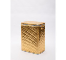 Корзина для белья Geralis SGG-B Ромб стежка, кант золото, стандартная