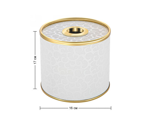 Салфетница Geralis S-FWG FLOWER белая, кант золото