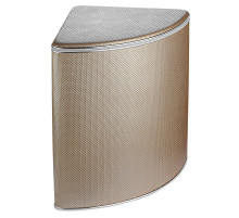 Корзина для белья угловая Geralis RBH-U Ромб темная, кант хром