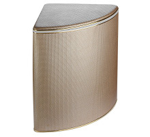 Корзина для белья угловая Geralis RBG-U Ромб темная, кант золото