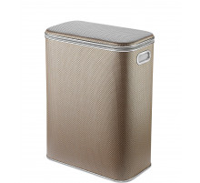 Корзина для белья Geralis RBH-B Ромб темная, кант хром, стандартная