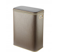 Корзина для белья Geralis RBG-B Ромб темная, кант золото, стандартная