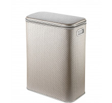 Корзина для белья Geralis PLH-B PUNTO бежевая, кант хром, стандартная