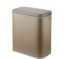 Корзина для белья Geralis PLH-M PUNTO бежевая, кант хром, малая