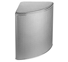 Корзина для белья угловая Geralis PHH-U PUNTO серебро, кант хром