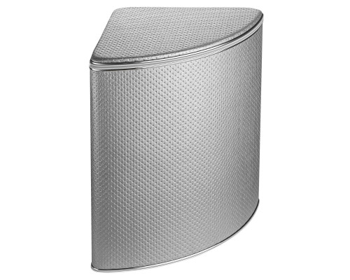 Корзина для белья угловая Geralis PHH-U PUNTO серебро, кант хром