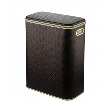 Корзина для белья Geralis PCG-B PUNTO шоколад, кант золото, стандартная