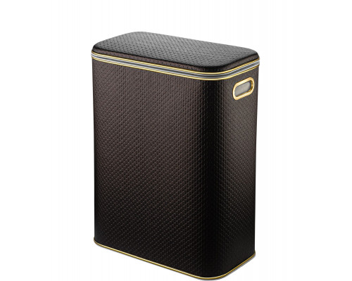 Корзина для белья Geralis PCG-B PUNTO шоколад, кант золото, стандартная