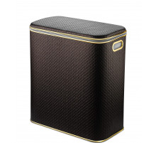 Корзина для белья Geralis PCG-M PUNTO шоколад, кант золото, малая