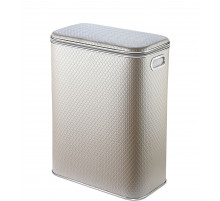 Корзина для белья Geralis NCLH-B Ромб бежевый, кант хром, стандартная