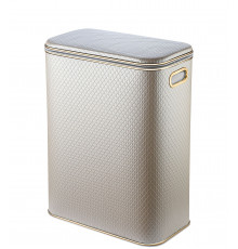 Корзина для белья Geralis NCLG-B Ромб бежевый, кант золото, стандартная