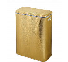 Корзина для белья Geralis KGG-B CROCO золото, кант золото, стандартная