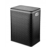 Корзина для белья Geralis CBH-S Ромб черная, хром, большая