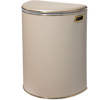 Корзина для белья Geralis NCLG-O Ромб бежевый, кант золото, полукруглая