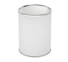 Ведро для мусора 3л открытое Geralis M-PWH-B PUNTO белое, кант хром