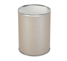 Ведро для мусора 3л открытое Geralis M-PLH-B PUNTO бежевое, кант хром