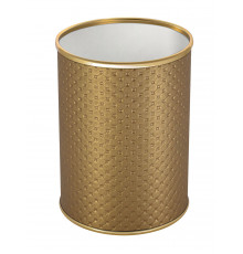 Ведро для мусора 3л открытое Geralis M-PGG-B PUNTO золото, кант золото