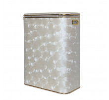 Корзина для белья Geralis NFWG-B NEW FLOWER белая, кант золото, стандартная