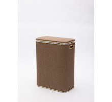 Корзина для белья Geralis Вamboo Biege BLG-B, цвет Темно-Бежевый, кант золото, стандартная