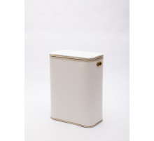 Корзина для белья Geralis KHWG-B белая, кант золото, стандартная