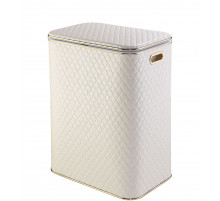 Корзина для белья Geralis CLG-S Ромб светлый, кант золото, большая