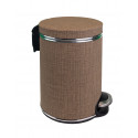 Ведро для мусора 5л Geralis V-BLH-B Вamboo Biege цвет темно-бежевый, кант хром
