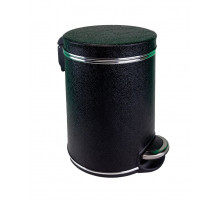 Ведро для мусора 5л Geralis V-KHBH-B черное, кант хром