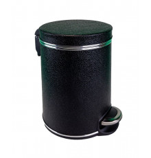 Ведро для мусора 5л Geralis V-KHBH-B черное, кант хром