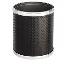 Ведро для мусора 6л открытое Geralis M-PBH2-S PUNTO черное, кант хром, внутренний цвет необработанный хром