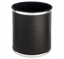 Ведро для мусора 20л открытое Geralis M-PBH-SS PUNTO чёрное, кант хром