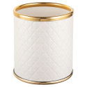 Стакан настольный Geralis M-NCWG-M Ромб бежевый, кант золото