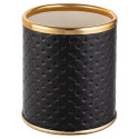 Стакан настольный Geralis M-PBG-M PUNTO чёрный, кант золото