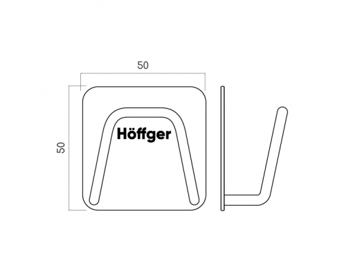 Держатель Höffger 008 Gold (Золотое) (2 шт. в упаковке)