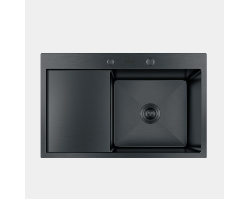 Мойка для кухни Hoffger 7850 Black (правая чаша)