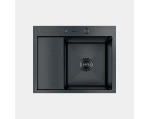 Мойка для кухни Höffger 5848 Black (правая чаша)