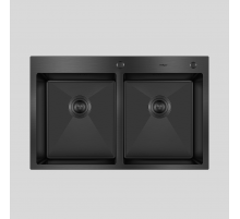 Мойка для кухни Höffger 7850B-D Black (две чаши)