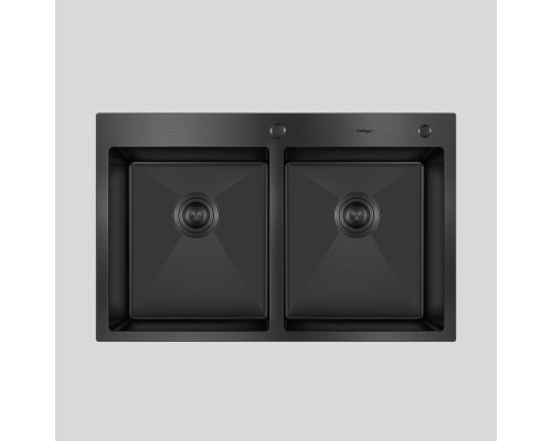 Мойка для кухни Höffger 7850B-D Black (две чаши)